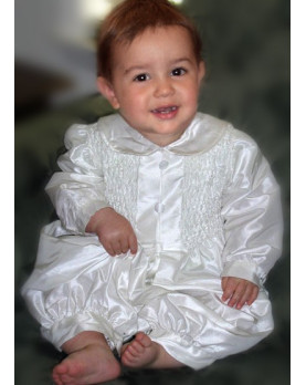 Ciclamino Christening silk romper