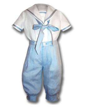 Ubaldo boy sailor outfit pale blue