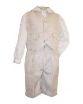 Teo completo elegante per bambino pantalone, camicia e gilet