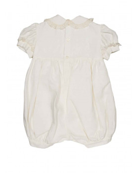 Achillea baby Christening silk romper