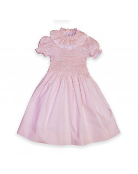 Diletta girl smocked pink dress