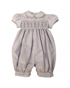 Baby boy smocked romper Caprifoglio