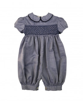 Baby smocked romper Ranuncolo