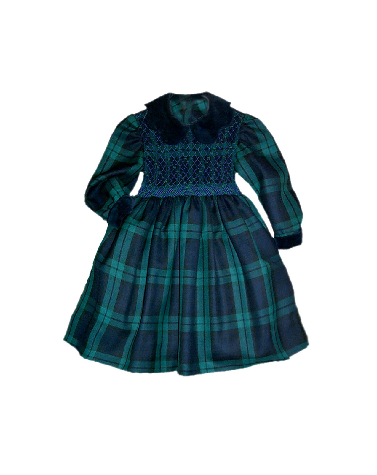 Girl plaid smocked dress Ersilia