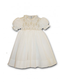 Aurelia abito bambina crepe di seta con smock