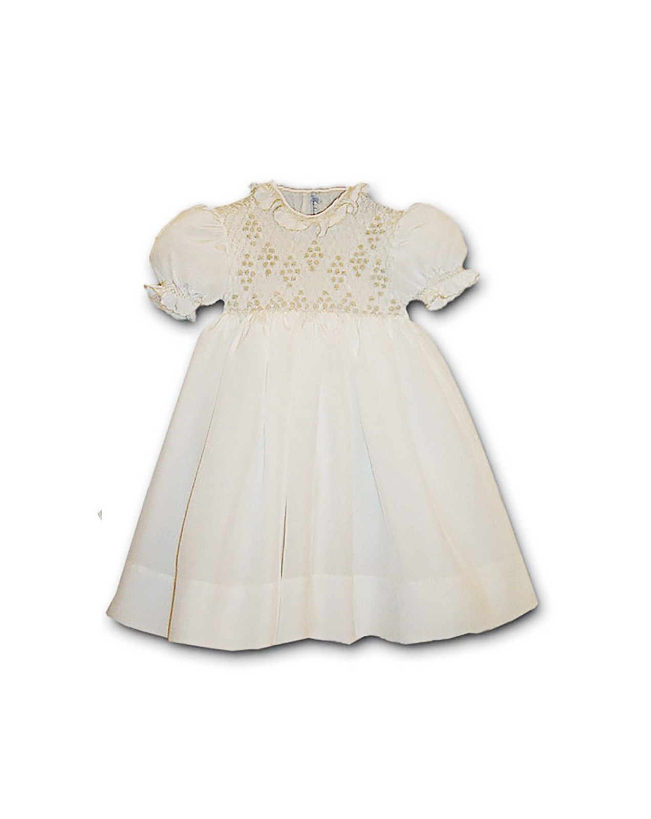 Aurelia abito bambina crepe di seta con smock