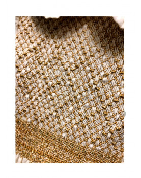 Peggy gold smocked dress detail