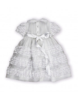 Baby laces Christening dress Koki'o back