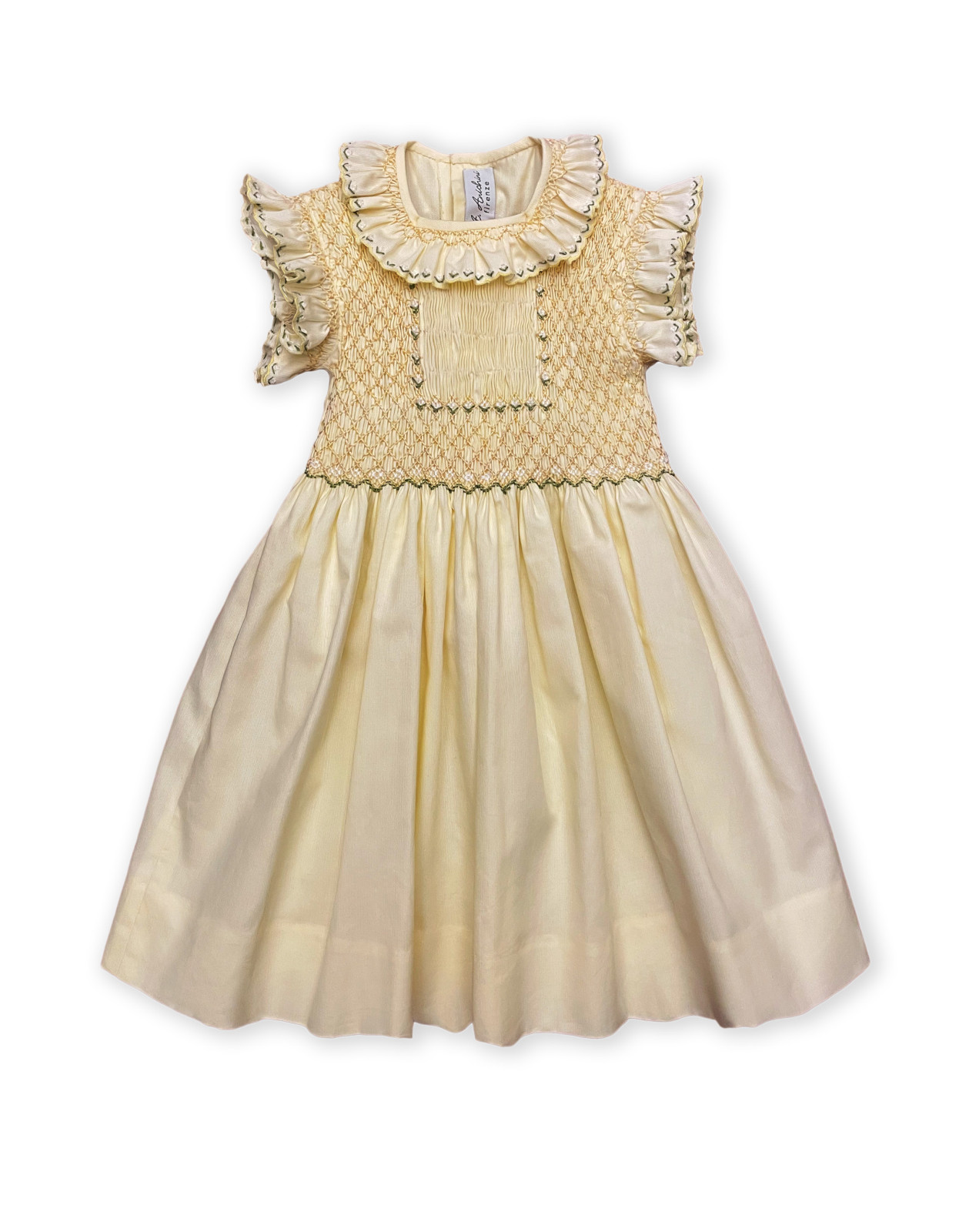 Maria Sole yellow smocked dress