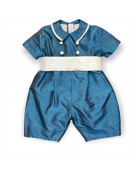 Baby boy christening and baptismal romper avio