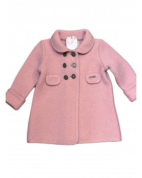 Pure wool milled wool pink coat
