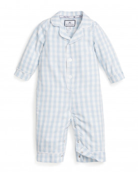 Baby Cotton Flannel pajamas blue checks