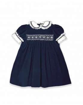 Pia navy blue velvet dress