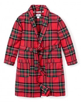 Cotton flannel chil dressing gown red plaid Royal Stewart