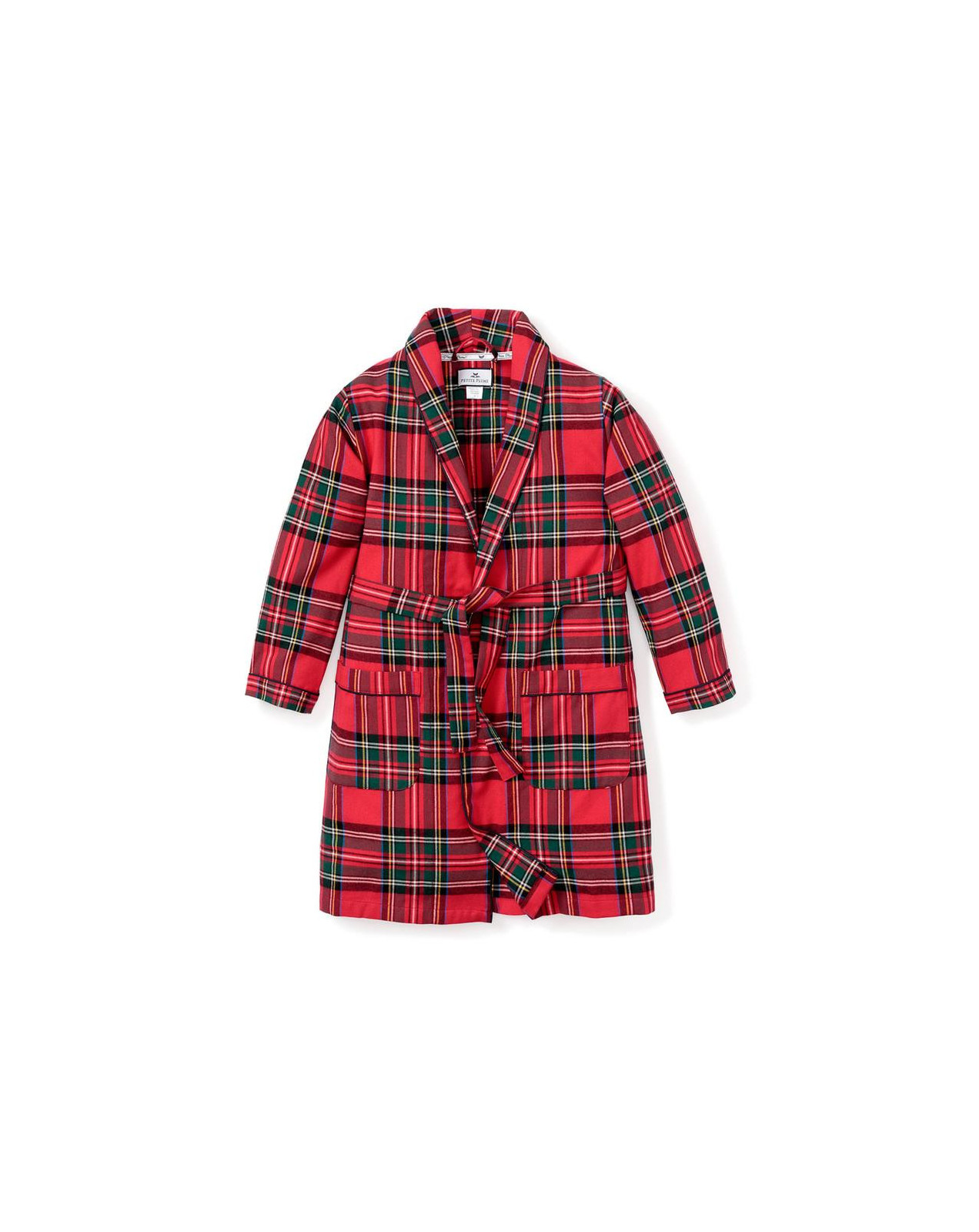 Cotton flannel chil dressing gown red plaid Royal Stewart