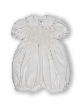 Smocked baby romper, Arrigo.