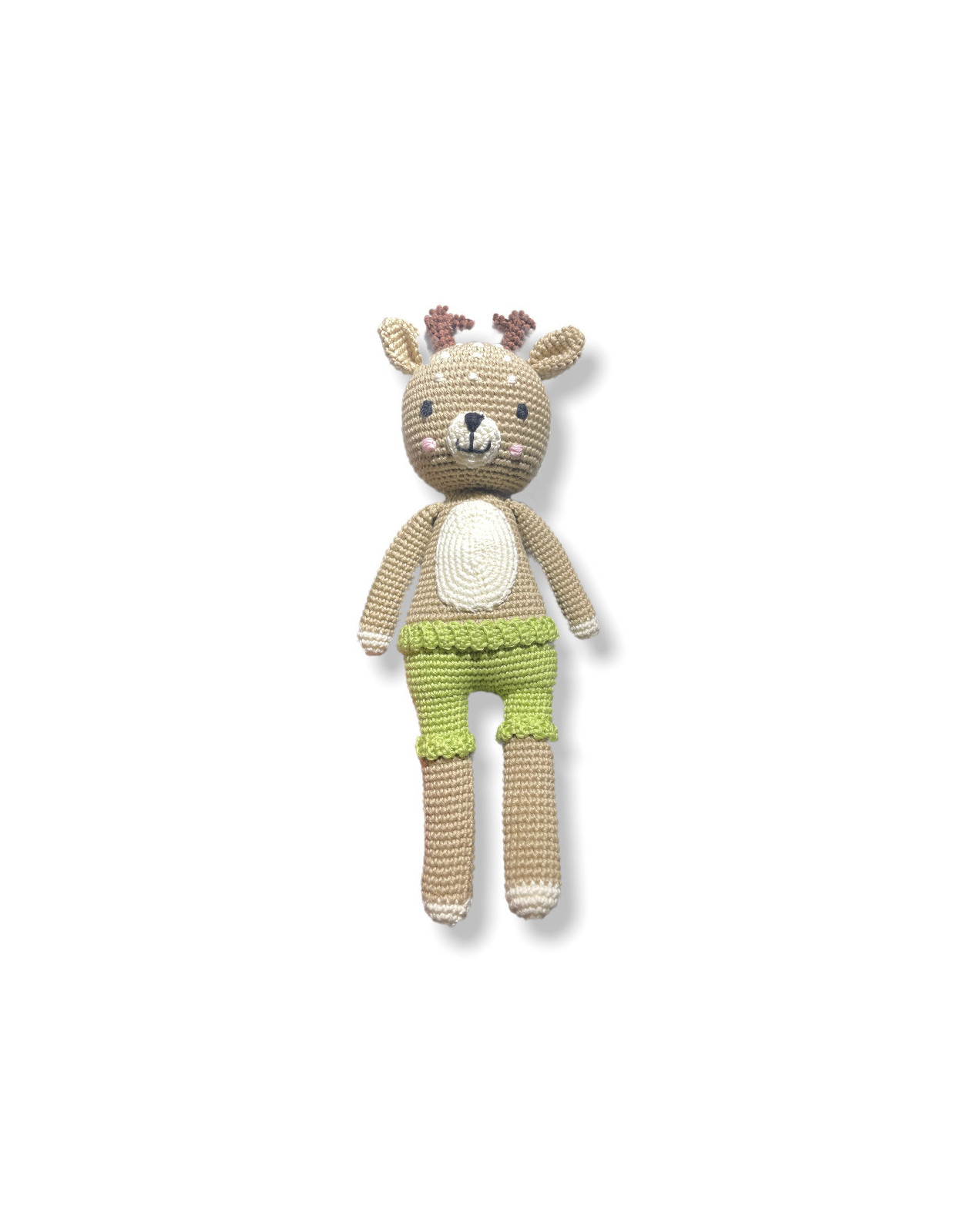 Hand made crochet Little Fawn, 100% biologic cotton.