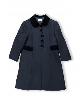 Cappotto redingote blu Laura