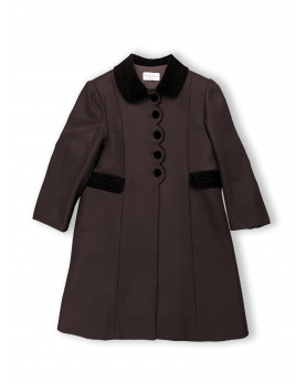 Laura girl winter coat, brown.