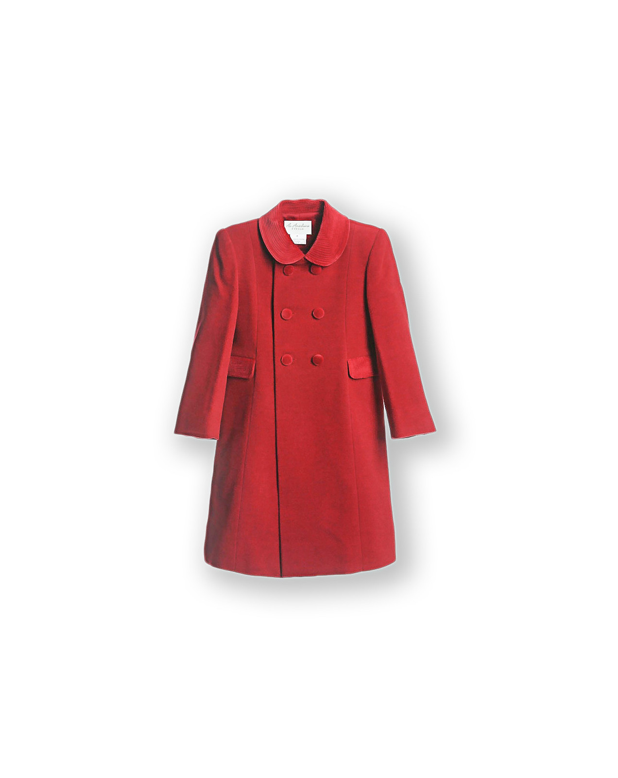 Girl red "Redingote" winter coat