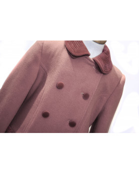 Cappotto per bambina rosa modello Redingote