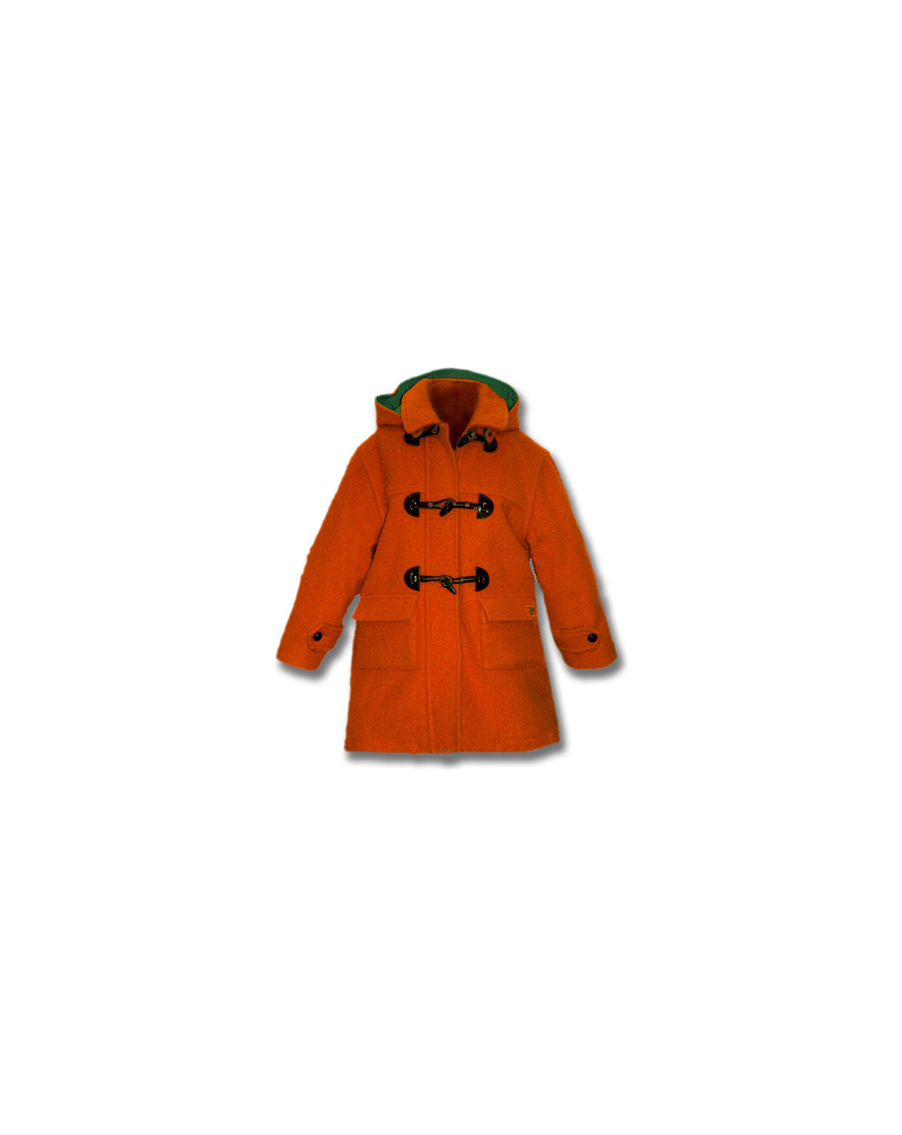 Un classico giaccone modello Montgomery per bambini con alamari .100% lana