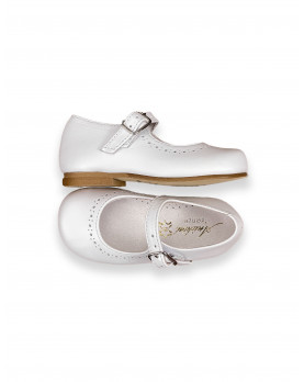 White leather Mary Jane for girl