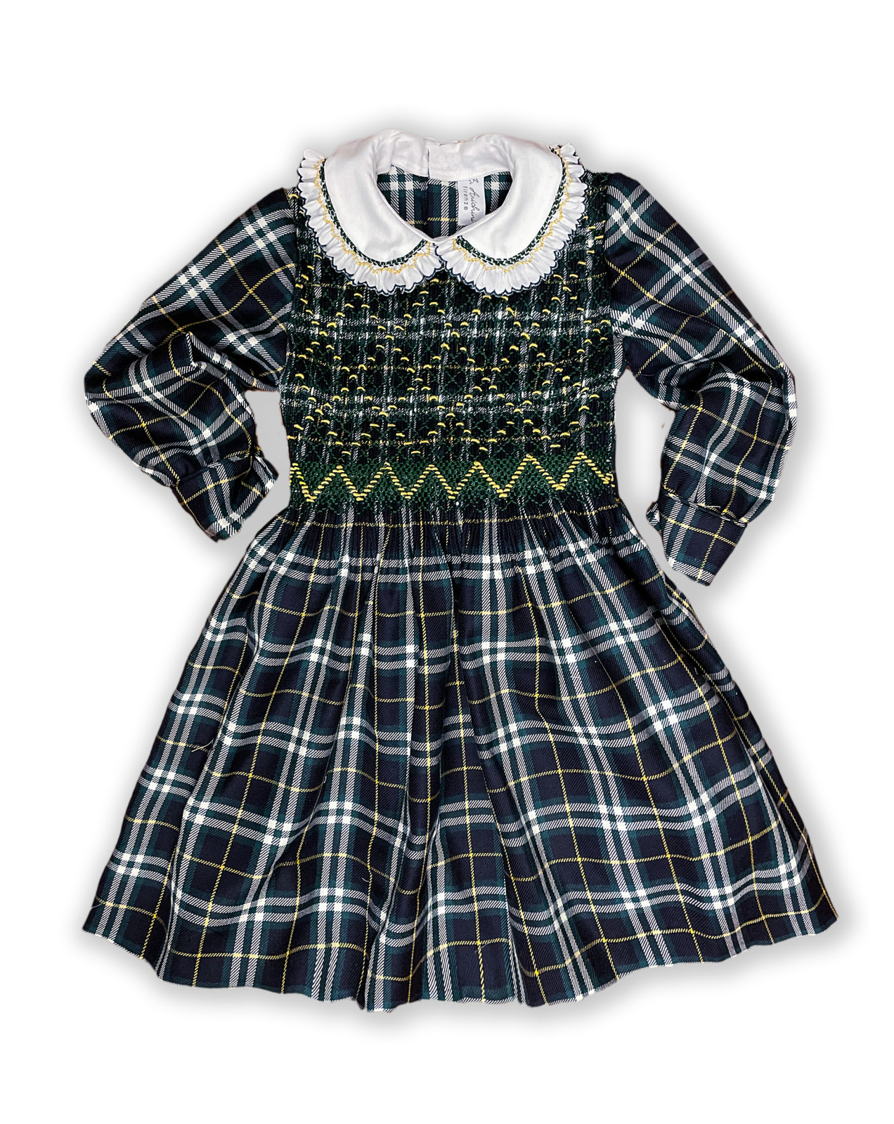 Plaid tartan smocked dress Berenice