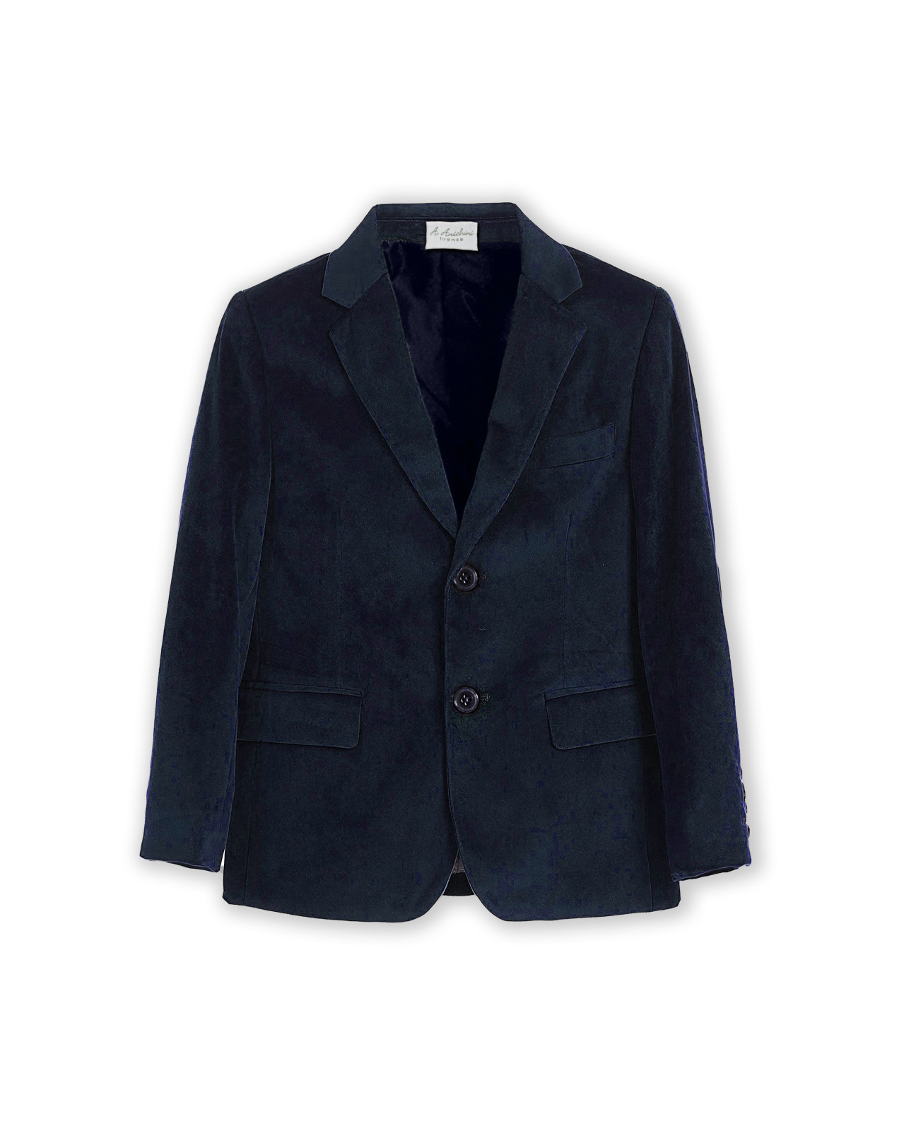 Blazer in velluto blu per bambino