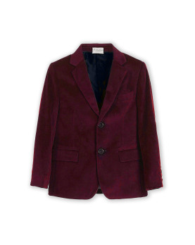 Blazer in velluto bordeaux per bambino