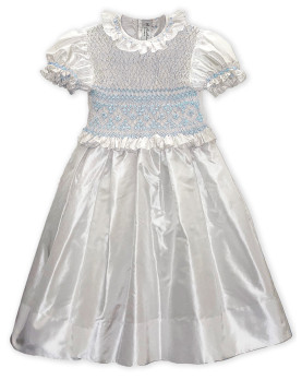 Soraya celebration blue smocked dress