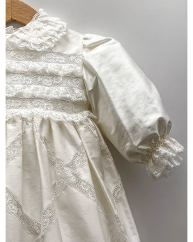 Glicine traditional Christening Gown detail
