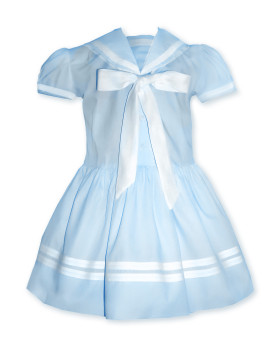 Girl sailor dress pale blue