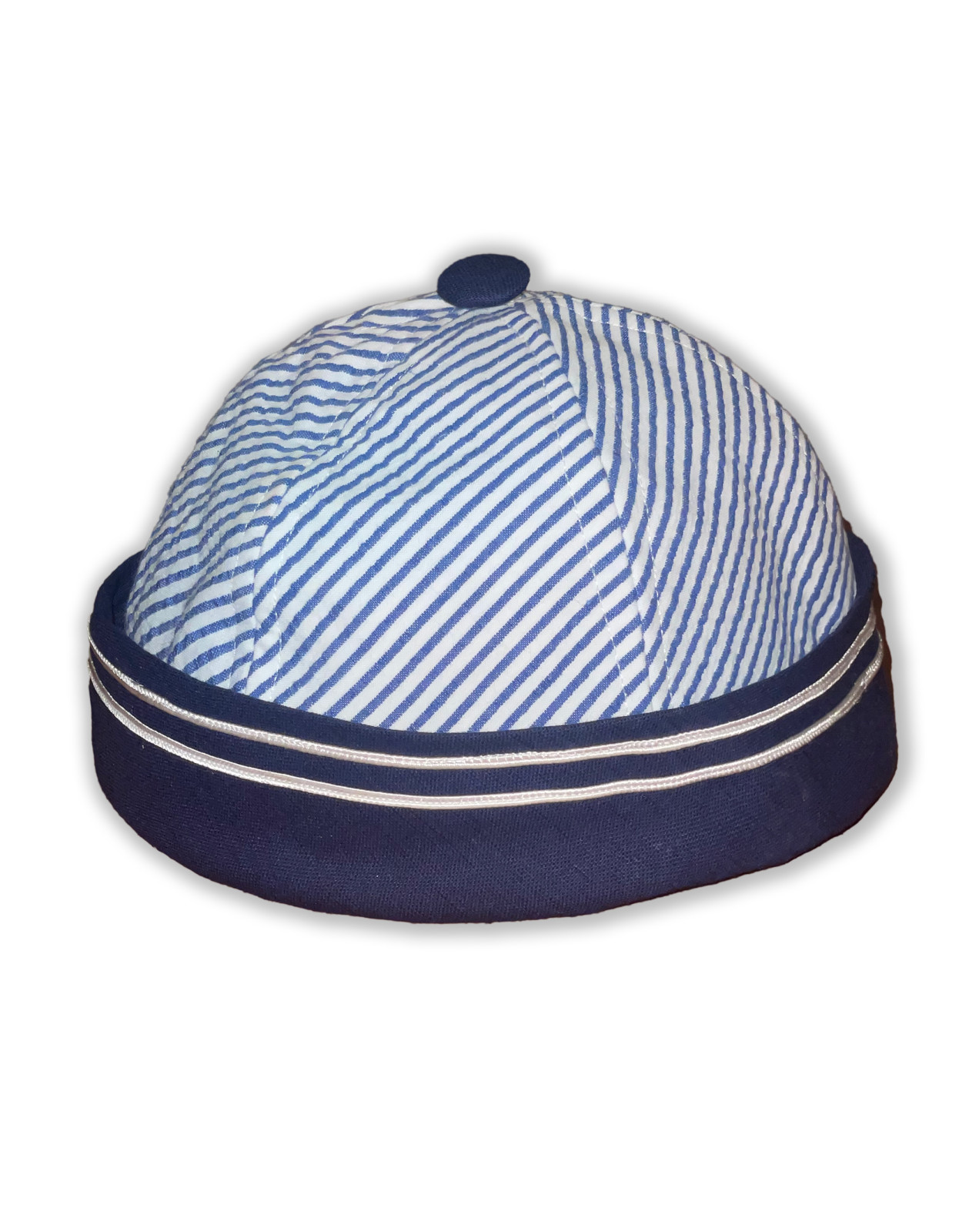 Baby boy striped Navy sailor hat