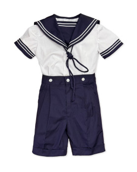 Giacomo White and Navy blue sailor boy outfit