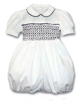 Baby smocked romper Clio