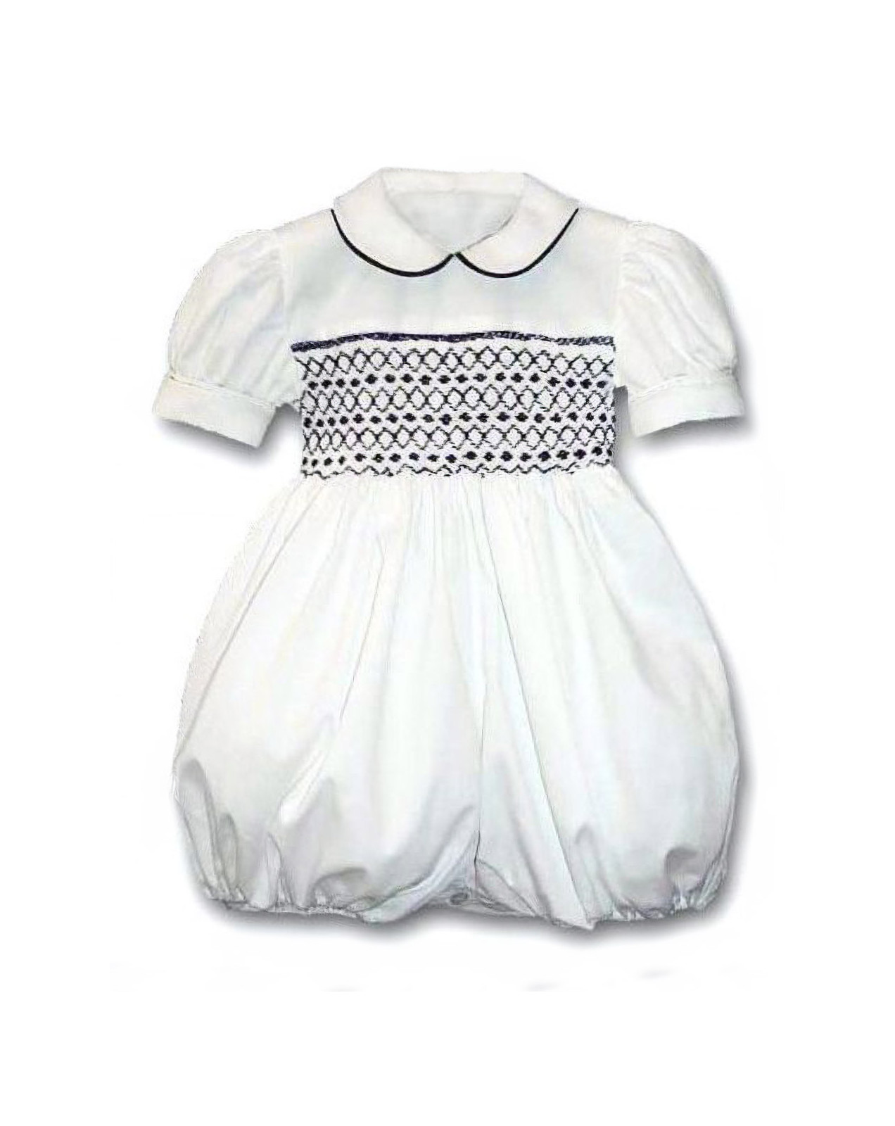 Baby smocked romper Clio