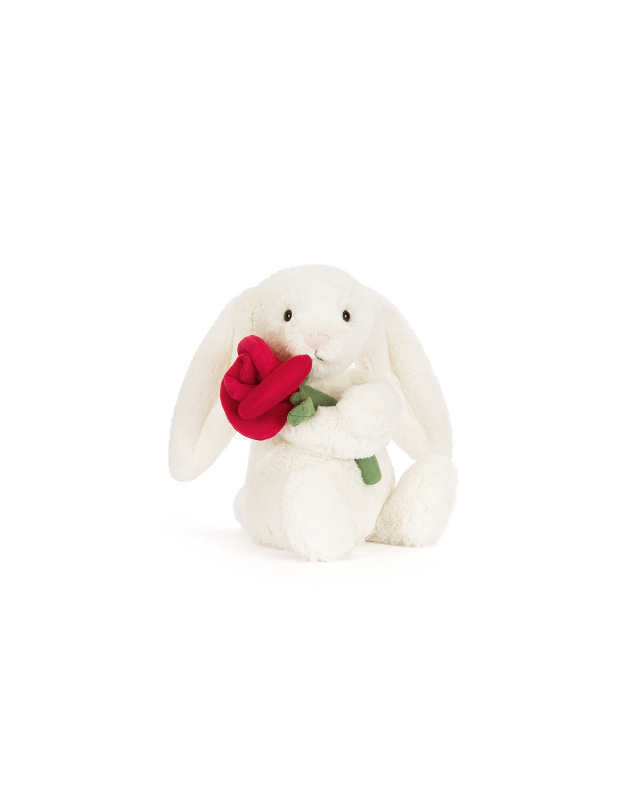JellyCat Cream Bunny with Rose