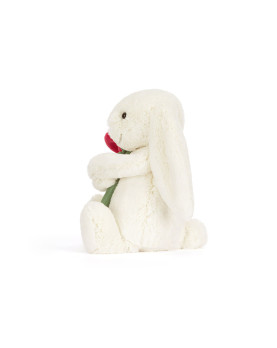 JellyCat Cream Bunny with Rose