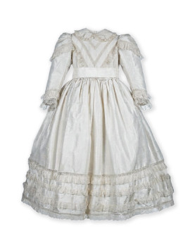 Veronica First Communion and flower girls gown , long sleeves.