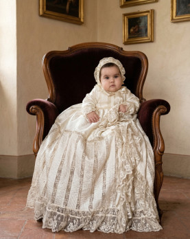 Ottavia traditional unisex Christening and Presentation gown. Best quality gown.