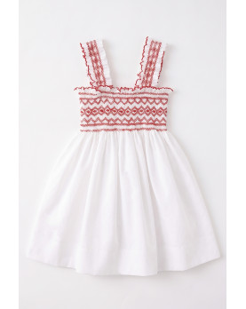 Carolina smocked girl sun-dress