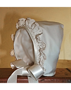 Gardenia christening bonnet 