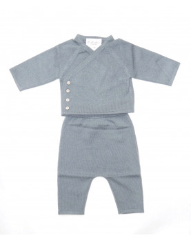 Cashmere baby outfit grey