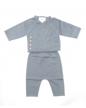 Cashmere completo baby grigio