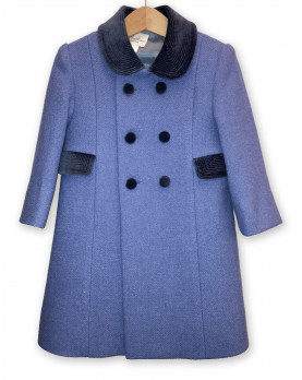 Children  "Redingote" winter coat, sugar paper color