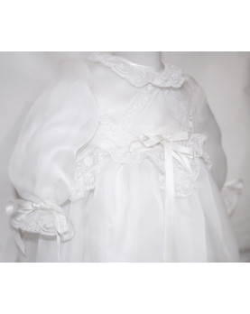 Narciso silk traditional christening gown