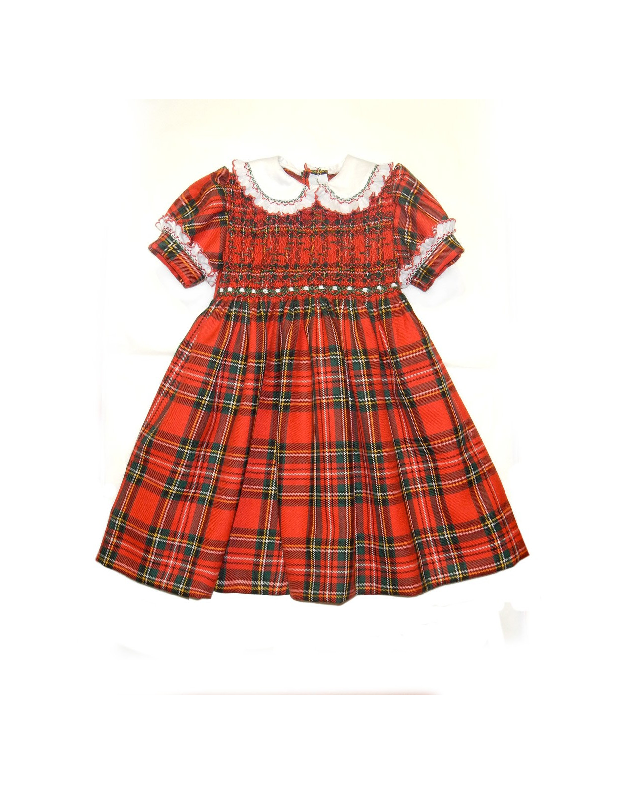 Rebecca girl plaid smocked dress