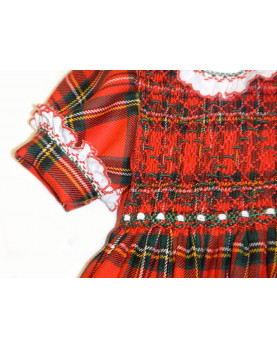 Rebecca girl plaid smocked dress