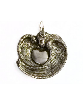 Silver cradle medallion "Heart"
